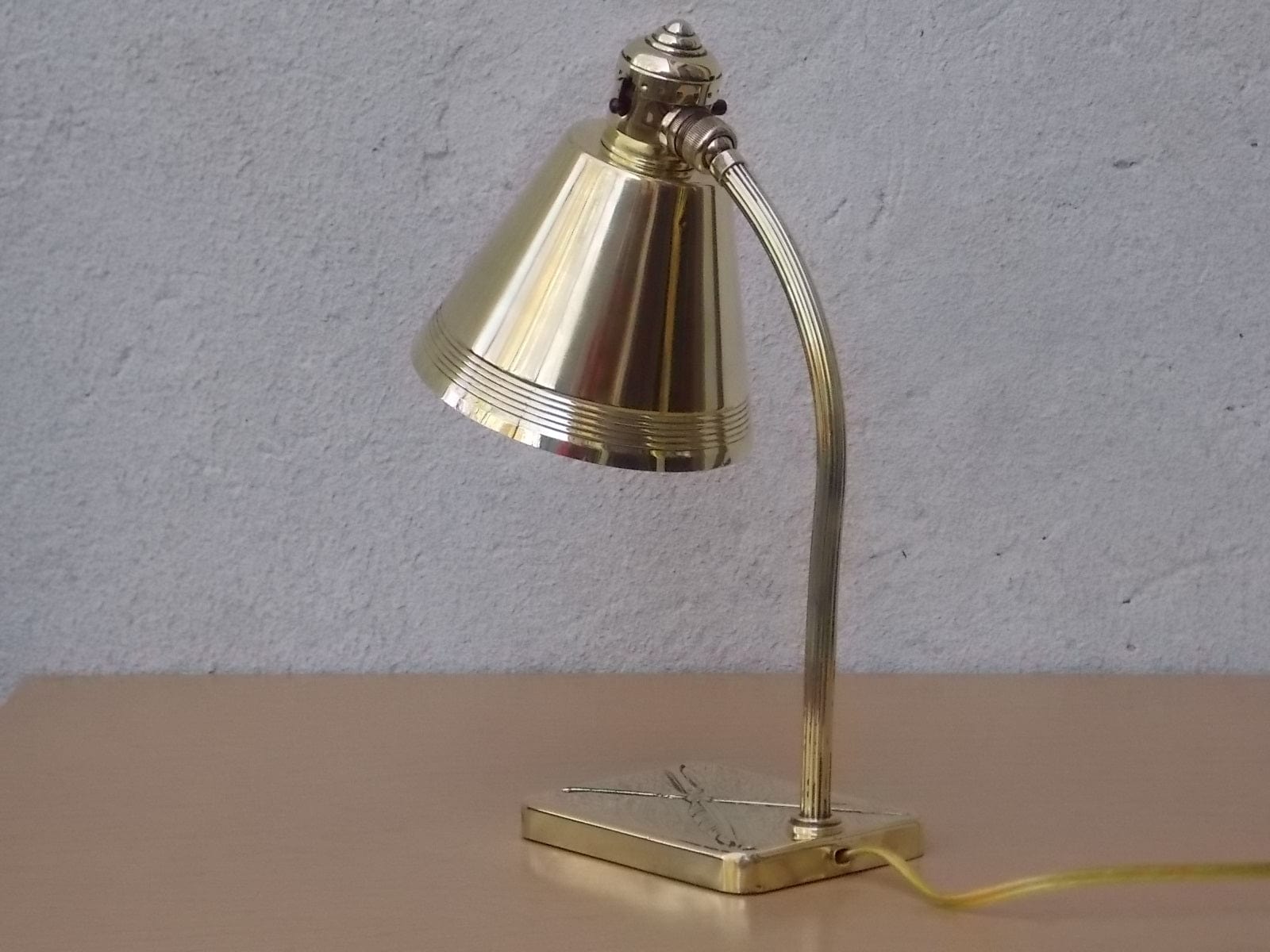 I Like Mike's Mid Century Modern lighting Petite Chase Brass Polished Petite Desk Lamp