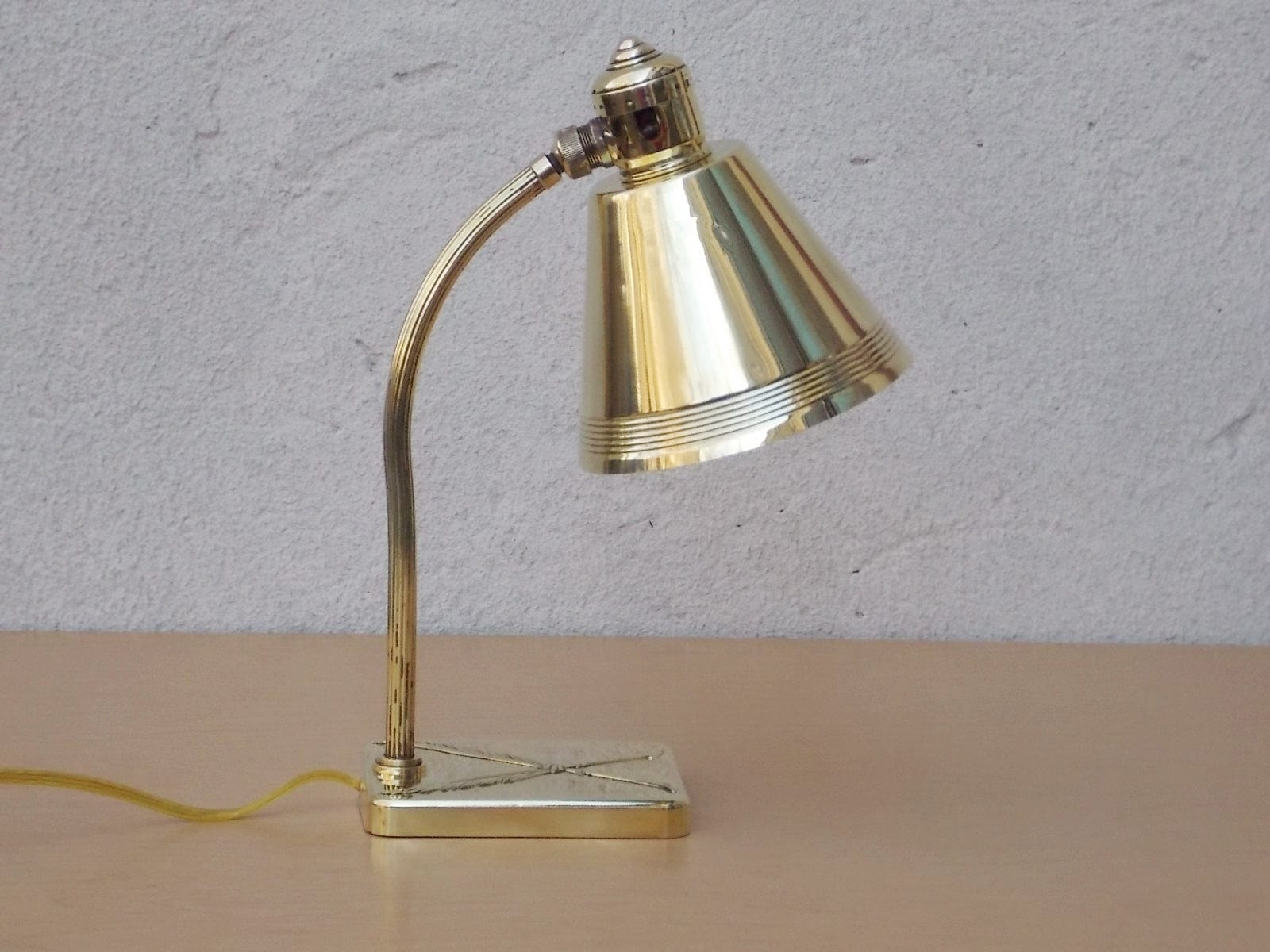 I Like Mike's Mid Century Modern lighting Petite Chase Brass Polished Petite Desk Lamp