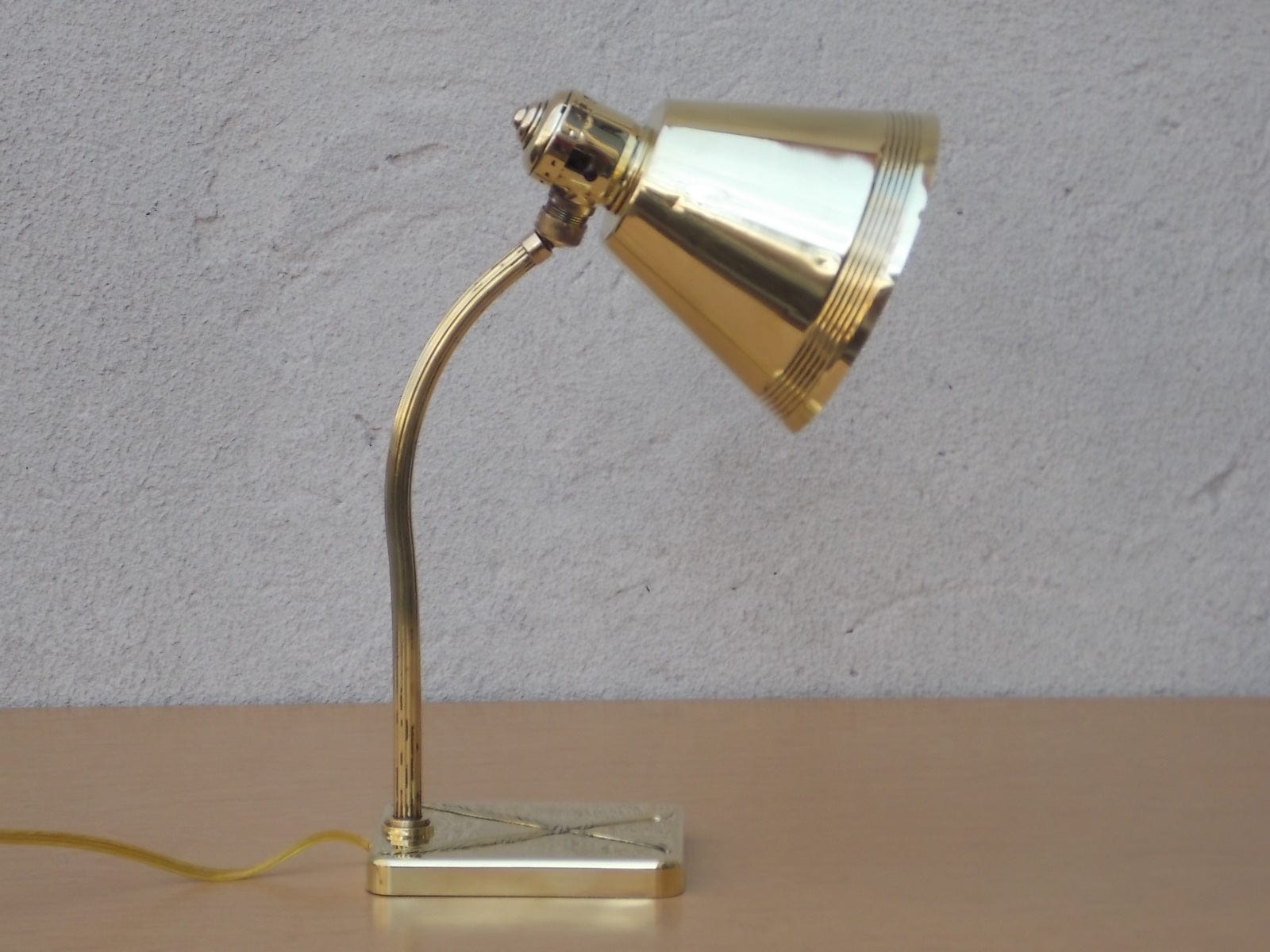 I Like Mike's Mid Century Modern lighting Petite Chase Brass Polished Petite Desk Lamp