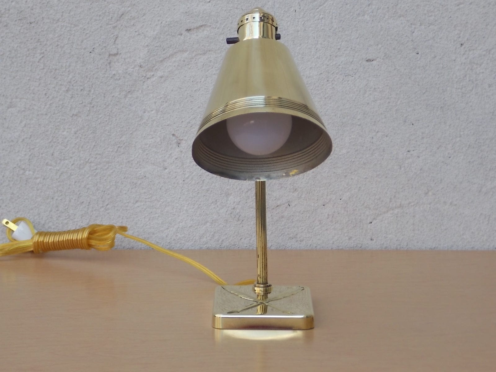 I Like Mike's Mid Century Modern lighting Petite Chase Brass Polished Petite Desk Lamp