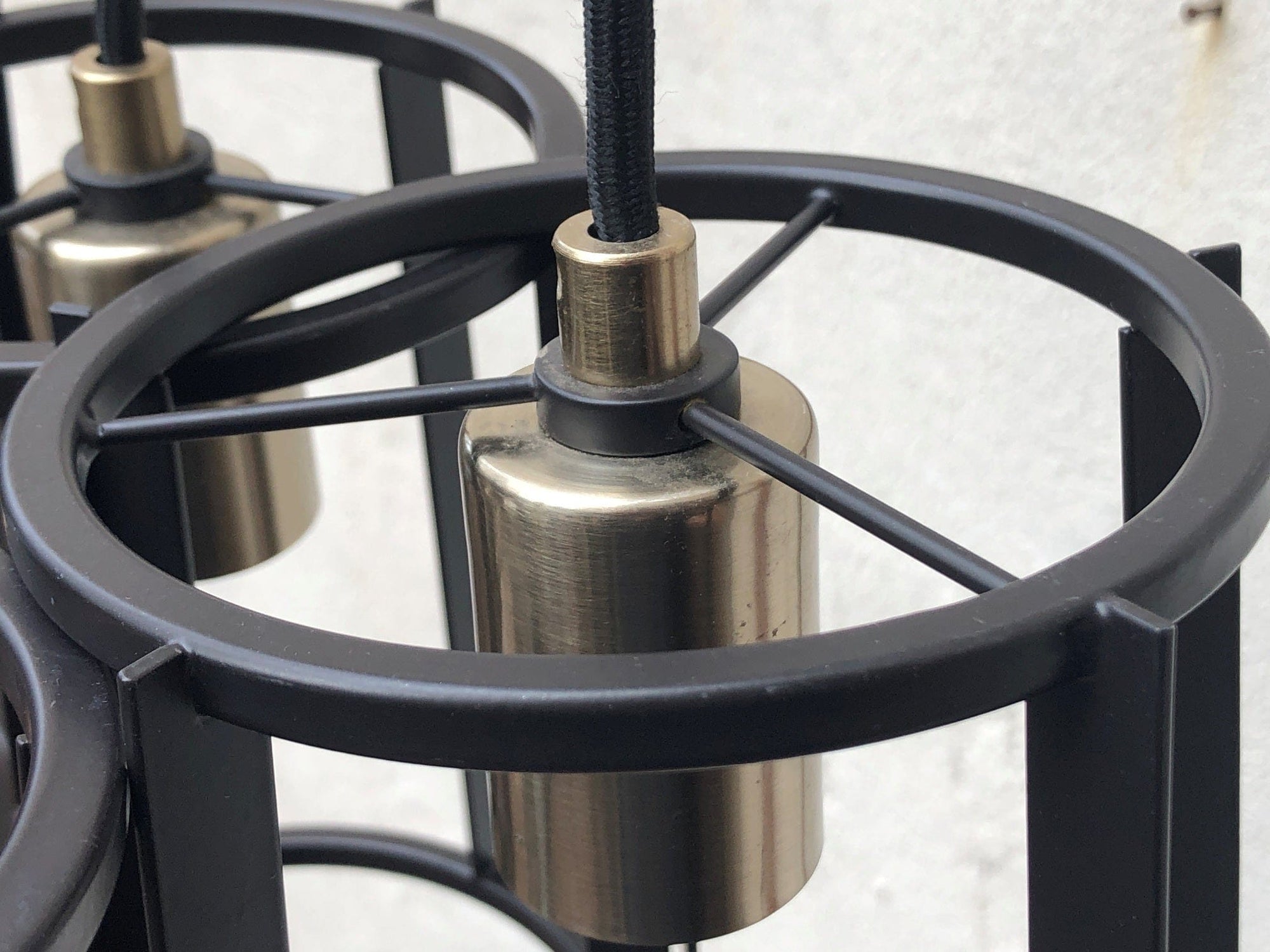 I Like Mike's Mid Century Modern lighting Quoizel Modern Industrial Black Iron 5-Light Chandelier-Contemporary Hanging Fixture Light