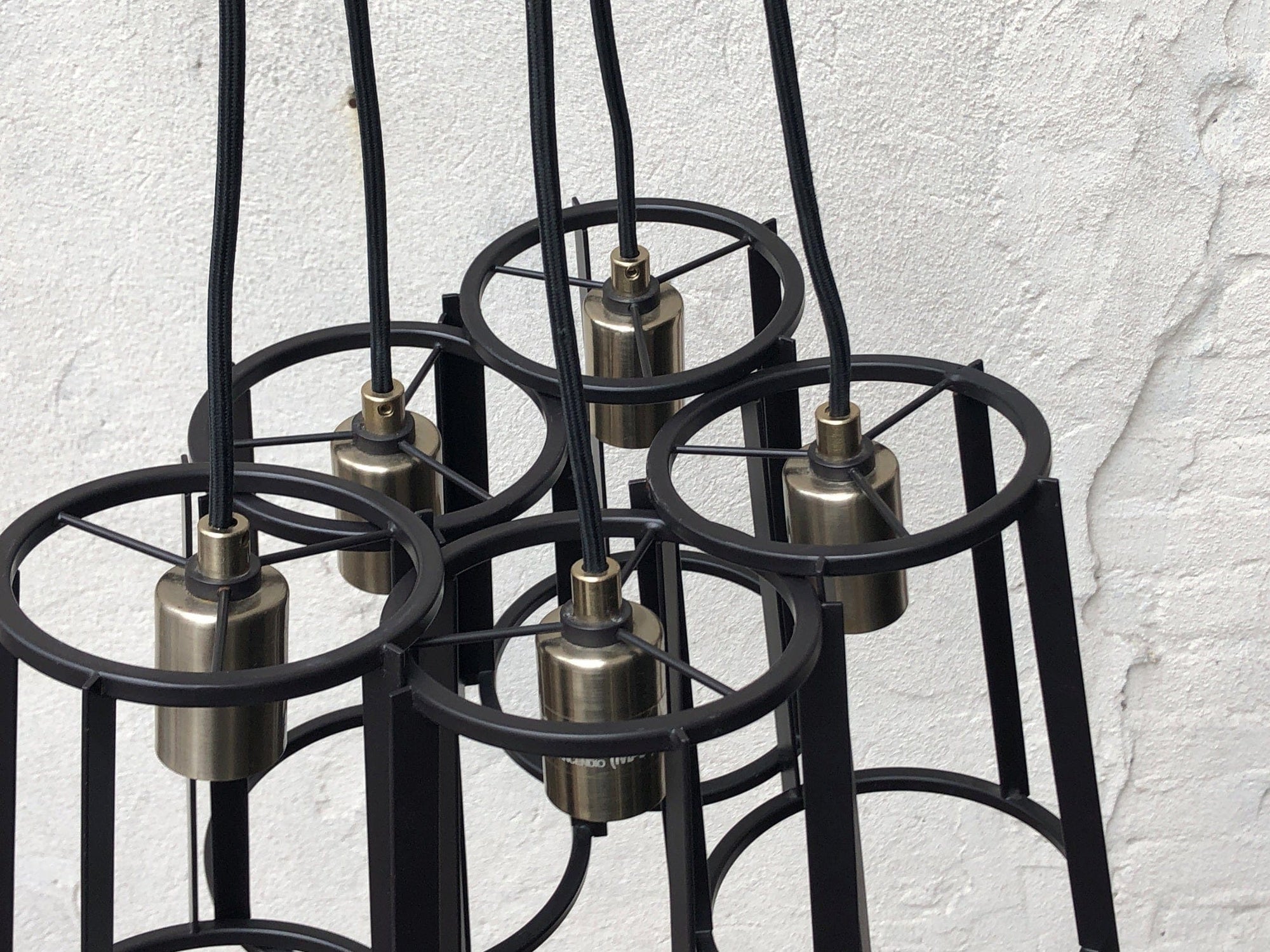 I Like Mike's Mid Century Modern lighting Quoizel Modern Industrial Black Iron 5-Light Chandelier-Contemporary Hanging Fixture Light