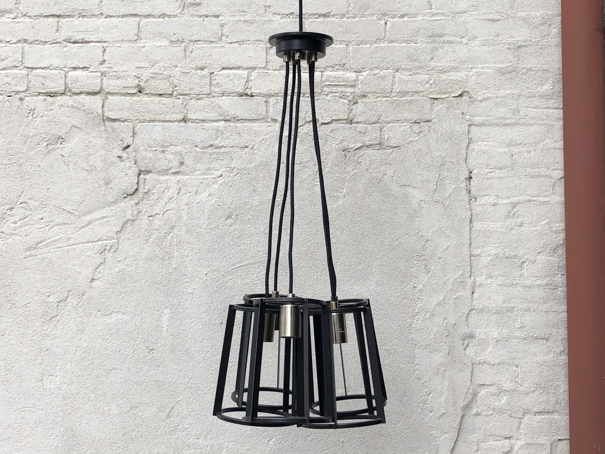 I Like Mike's Mid Century Modern lighting Quoizel Modern Industrial Black Iron 5-Light Chandelier-Contemporary Hanging Fixture Light