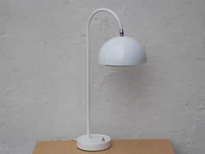I Like Mike's Mid-Century Modern lighting Rare White Flowerpot Desk Lamp, Mid-Century Panton Inspired