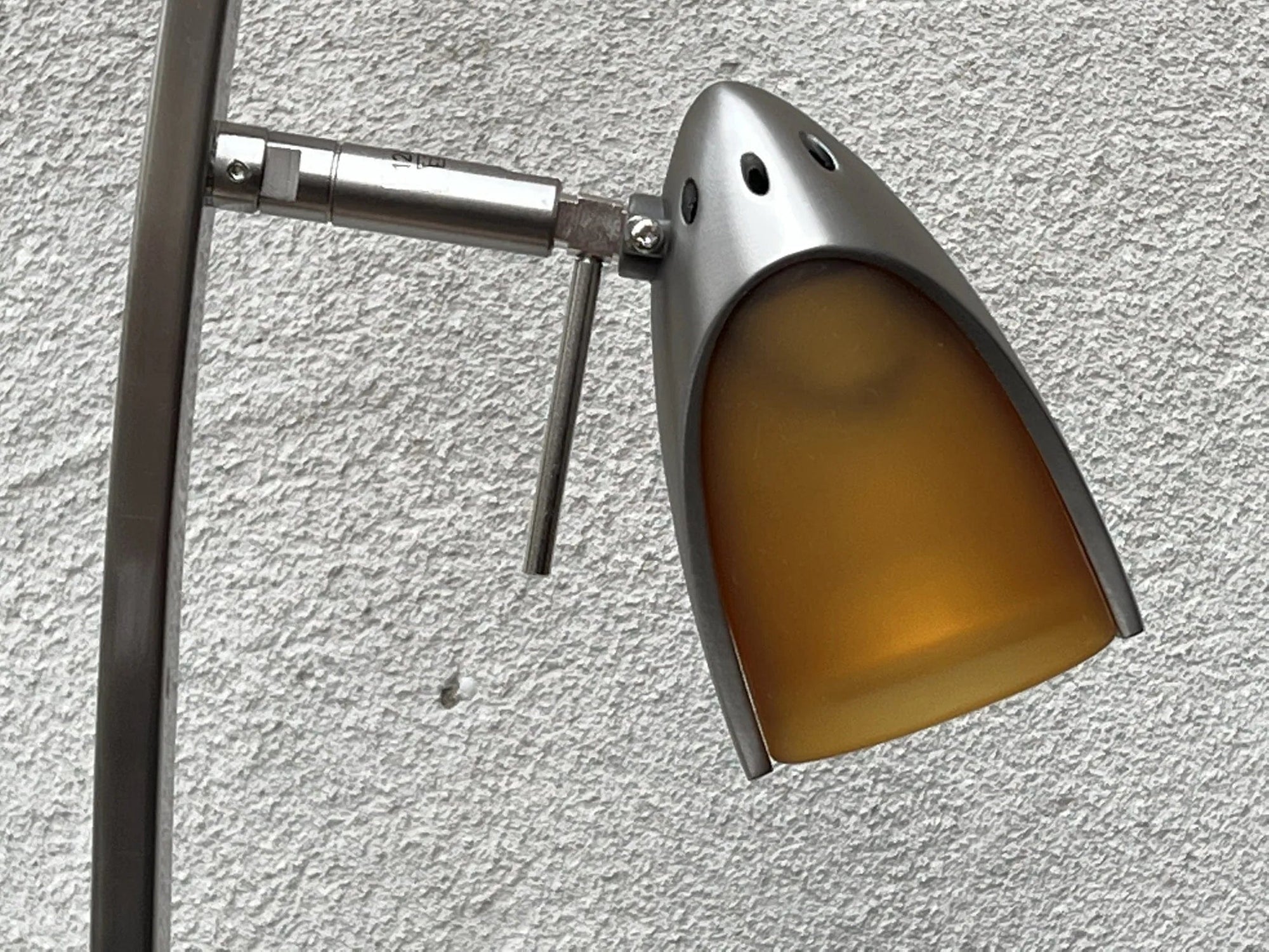 I Like Mike's Mid Century Modern lighting Slim Modern Vintage Tulip Floor Lamp, 1990's, Two Lights, Compact, New Old Stock, Blue (or Amber) Glass