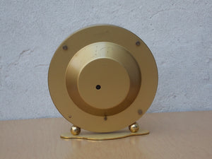 I Like Mike's Mid Century Modern mantel clock Kundo Large Round Brass Mantle World Clock
