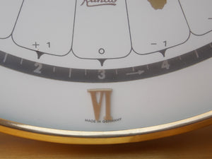 I Like Mike's Mid Century Modern mantel clock Kundo Large Round Brass Mantle World Clock