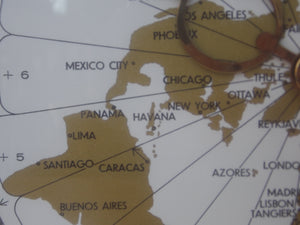 I Like Mike's Mid Century Modern mantel clock Kundo Large Round Brass Mantle World Clock