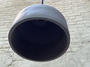 I Like Mike's Mid Century Modern pendant light Domed Concrete and Wood Hanging or Fixture Pendant Lamp - Two Available (New Unused)