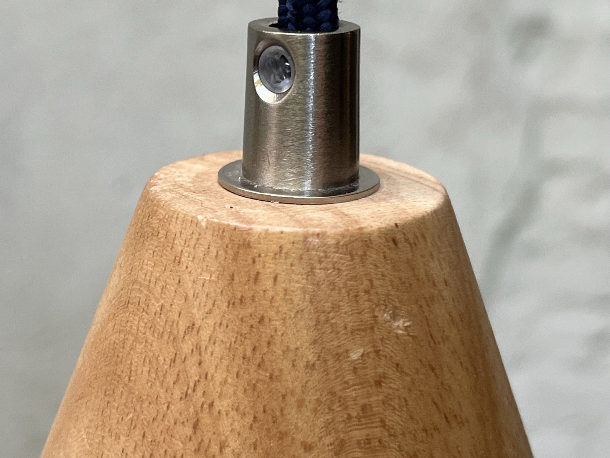 I Like Mike's Mid Century Modern pendant light Domed Concrete and Wood Hanging or Fixture Pendant Lamp - Two Available (New Unused)