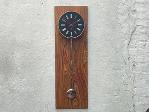 I Like Mike's Mid Century Modern Pendulum wall clock Howard Miller Long Modernist Wood Pendulum Wall Clock