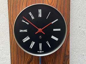 I Like Mike's Mid Century Modern Pendulum wall clock Howard Miller Long Modernist Wood Pendulum Wall Clock