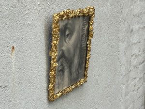 I Like Mike's Mid Century Modern picture frame Ornate Metal Photo Frame with Roses by Modulus, Gold, 8x10, Heavy