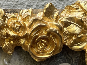 I Like Mike's Mid Century Modern picture frame Ornate Metal Photo Frame with Roses by Modulus, Gold, 8x10, Heavy