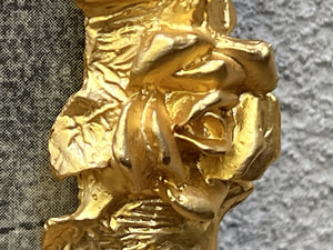 I Like Mike's Mid Century Modern picture frame Ornate Metal Photo Frame with Roses by Modulus, Gold, 8x10, Heavy