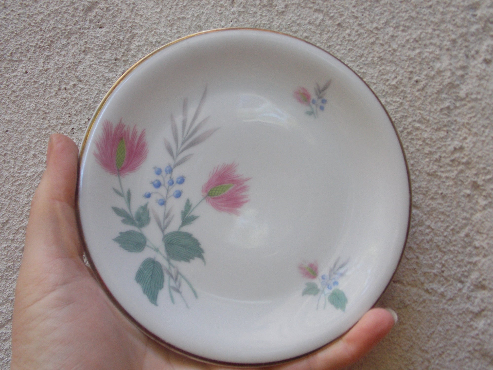 I Like Mike's Mid Century Modern Plates Mid Century Floral Dessert Plates, West Germany, Set of 12