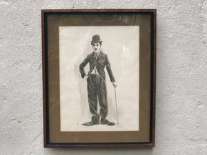 I Like Mike's Mid Century Modern Posters, Prints, & Visual Artwork Charlie Chaplin Vintage Framed Drawing Limited Print by Lance