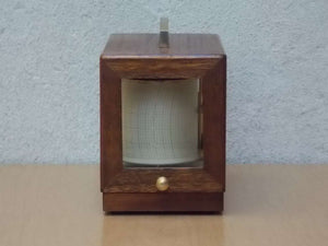 I Like Mike's Mid Century Modern Restored French Maxant Recording Barometer Barograph in Wooden Case