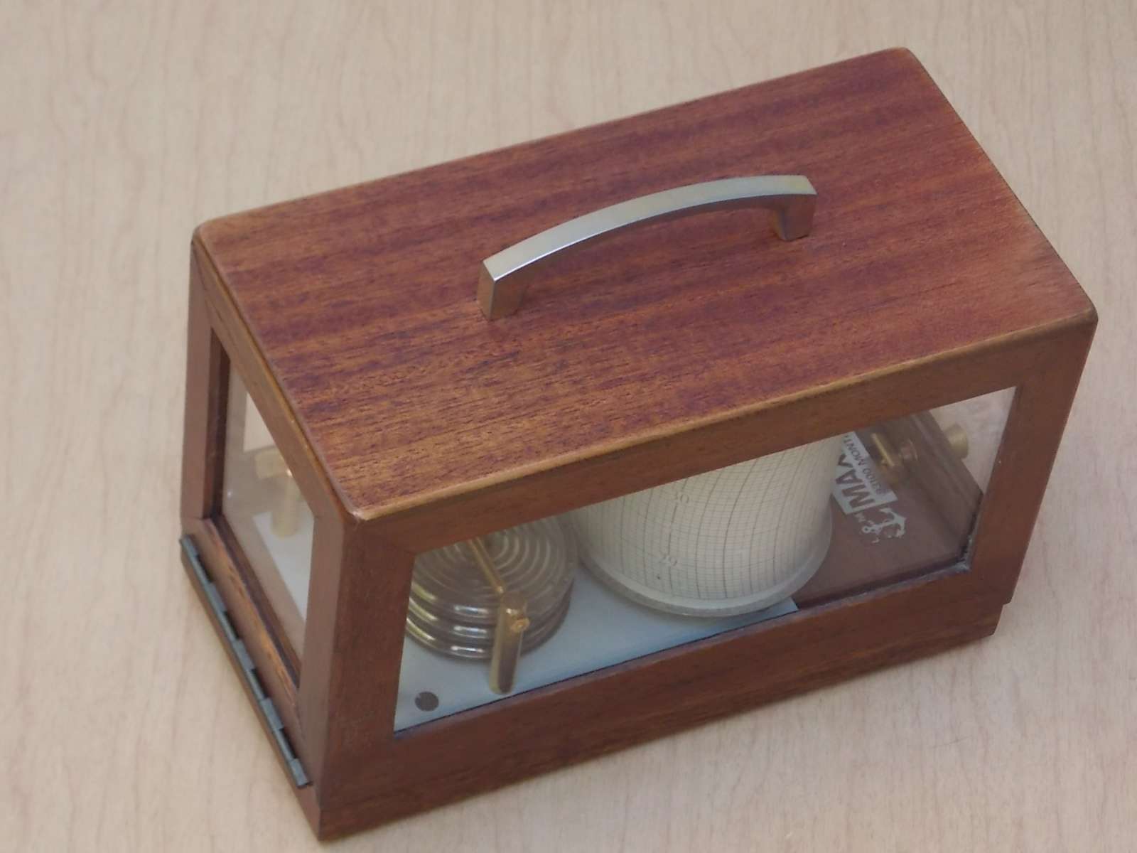 Restored French Maxant Recording Barometer Barograph in Wooden Case - I ...