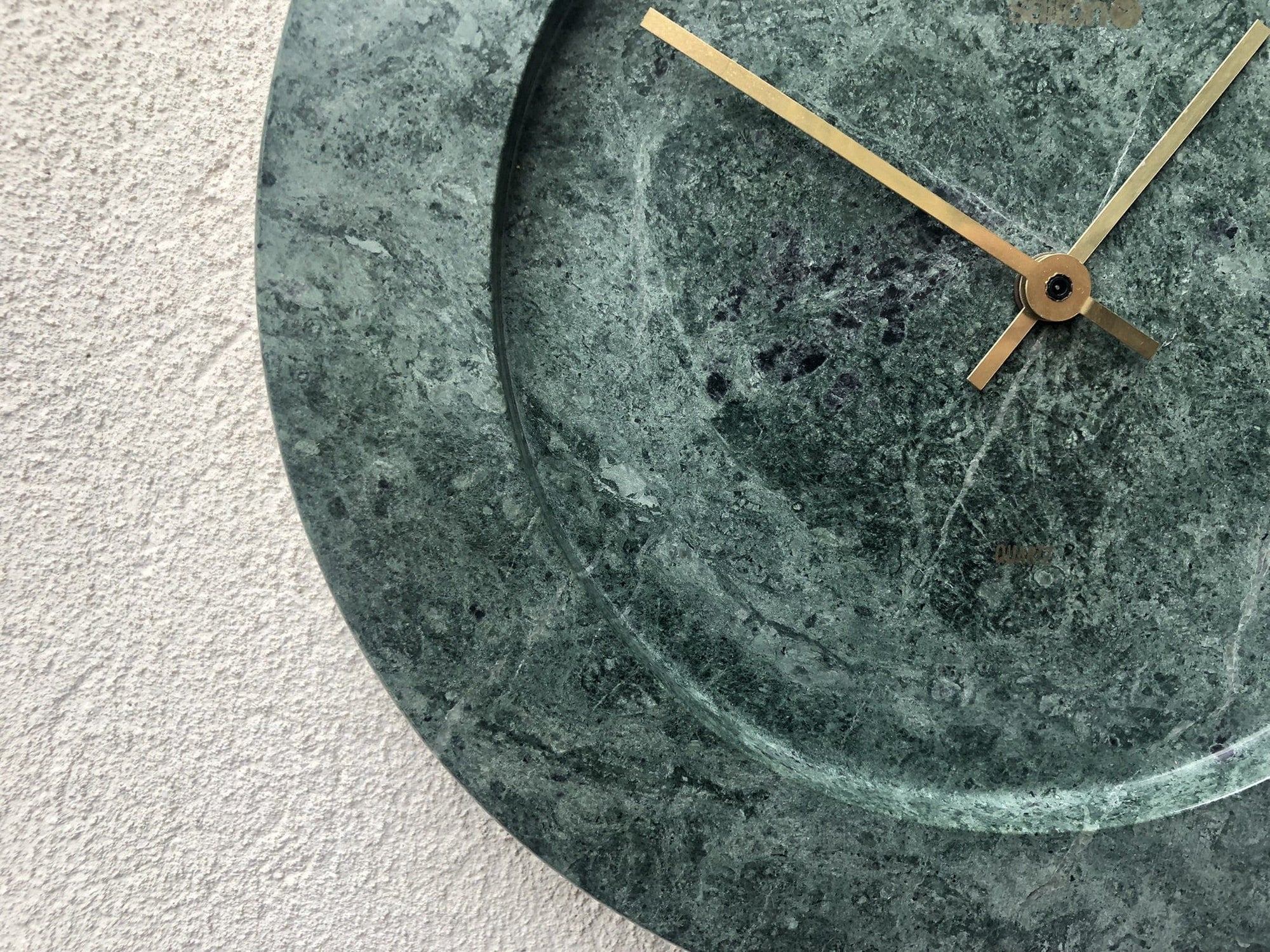 I Like Mike's Mid Century Modern Salton Modern Round Wall Clock in Solid Green Marble