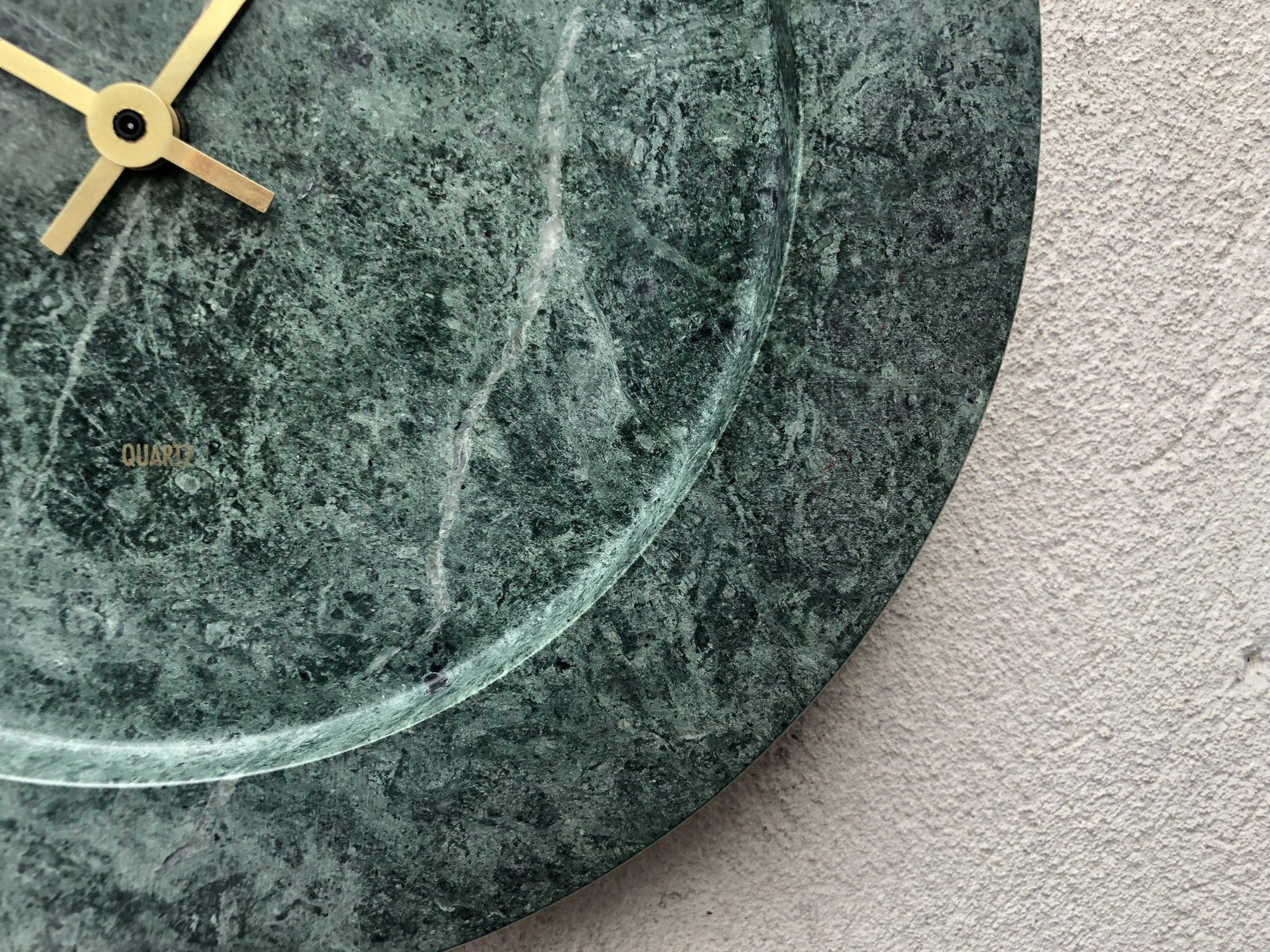 I Like Mike's Mid Century Modern Salton Modern Round Wall Clock in Solid Green Marble