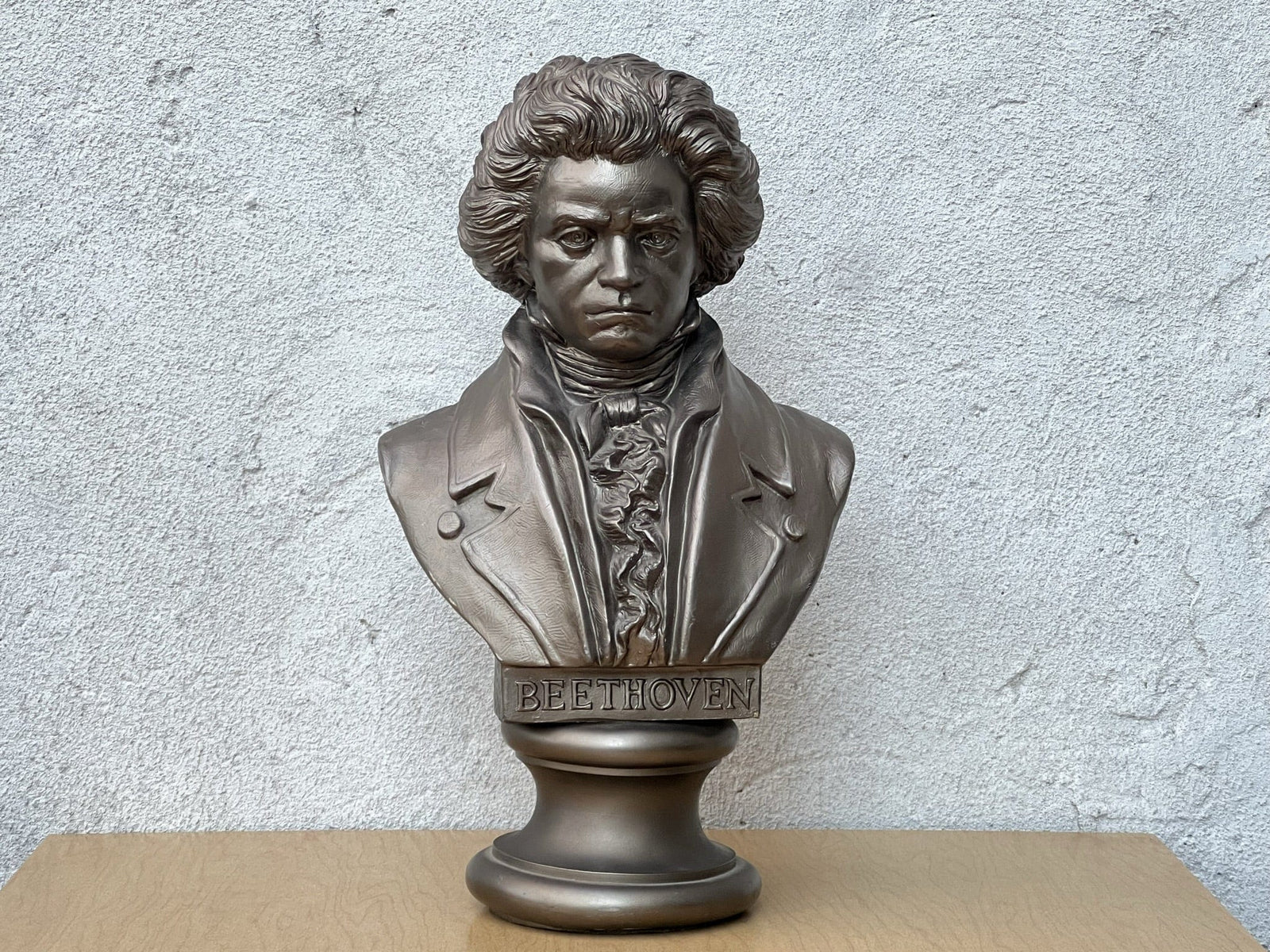 I Like Mike's Mid Century Modern Sculptures & Statues Beethoven Bust from 1968, Bronze Resin, Belwin Company