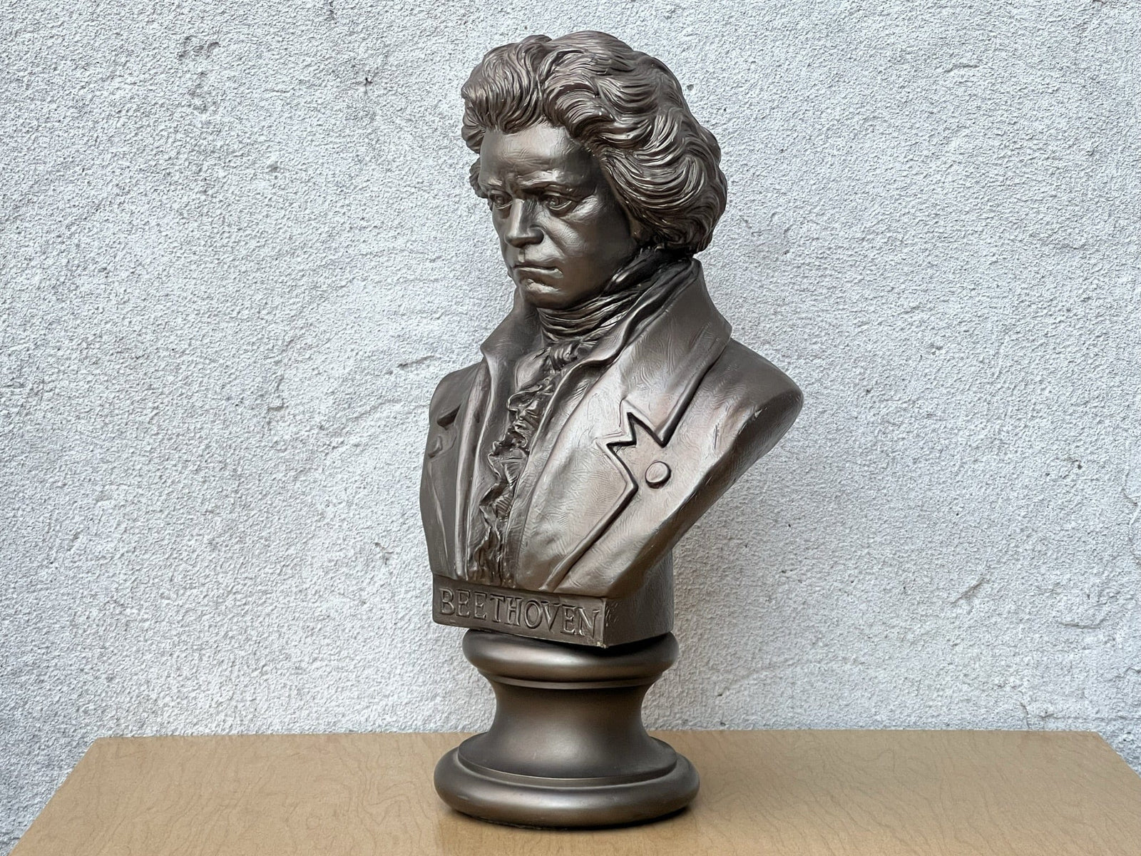 I Like Mike's Mid Century Modern Sculptures & Statues Beethoven Bust from 1968, Bronze Resin, Belwin Company