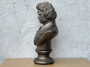 I Like Mike's Mid Century Modern Sculptures & Statues Beethoven Bust from 1968, Bronze Resin, Belwin Company