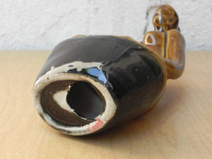 I Like Mike's Mid Century Modern Sculptures & Statues Small Ceramic Glazed Brown Stoneware Female Nude