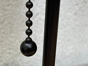 I Like Mike's Mid Century Modern table lamps Pair George Kovacs Slim Black Checkered Shade Metal Table Lamps - Mint Condition