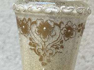 I Like Mike's Mid Century Modern table lamps Pair Mid Century Table Lamps, White Gold Venetian Style Regency with Marble Bases