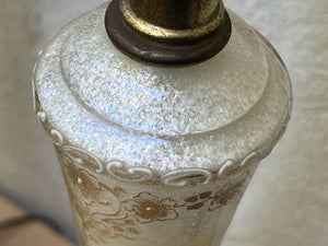 I Like Mike's Mid Century Modern table lamps Pair Mid Century Table Lamps, White Gold Venetian Style Regency with Marble Bases