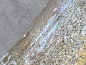 I Like Mike's Mid Century Modern table lamps Pair Mid Century Table Lamps, White Gold Venetian Style Regency with Marble Bases