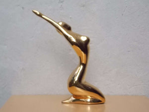 I Like Mike's Mid Century Modern table sculpture Gold Chrome Jaru Nude Table Sculpture