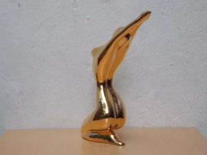 I Like Mike's Mid Century Modern table sculpture Gold Chrome Jaru Nude Table Sculpture