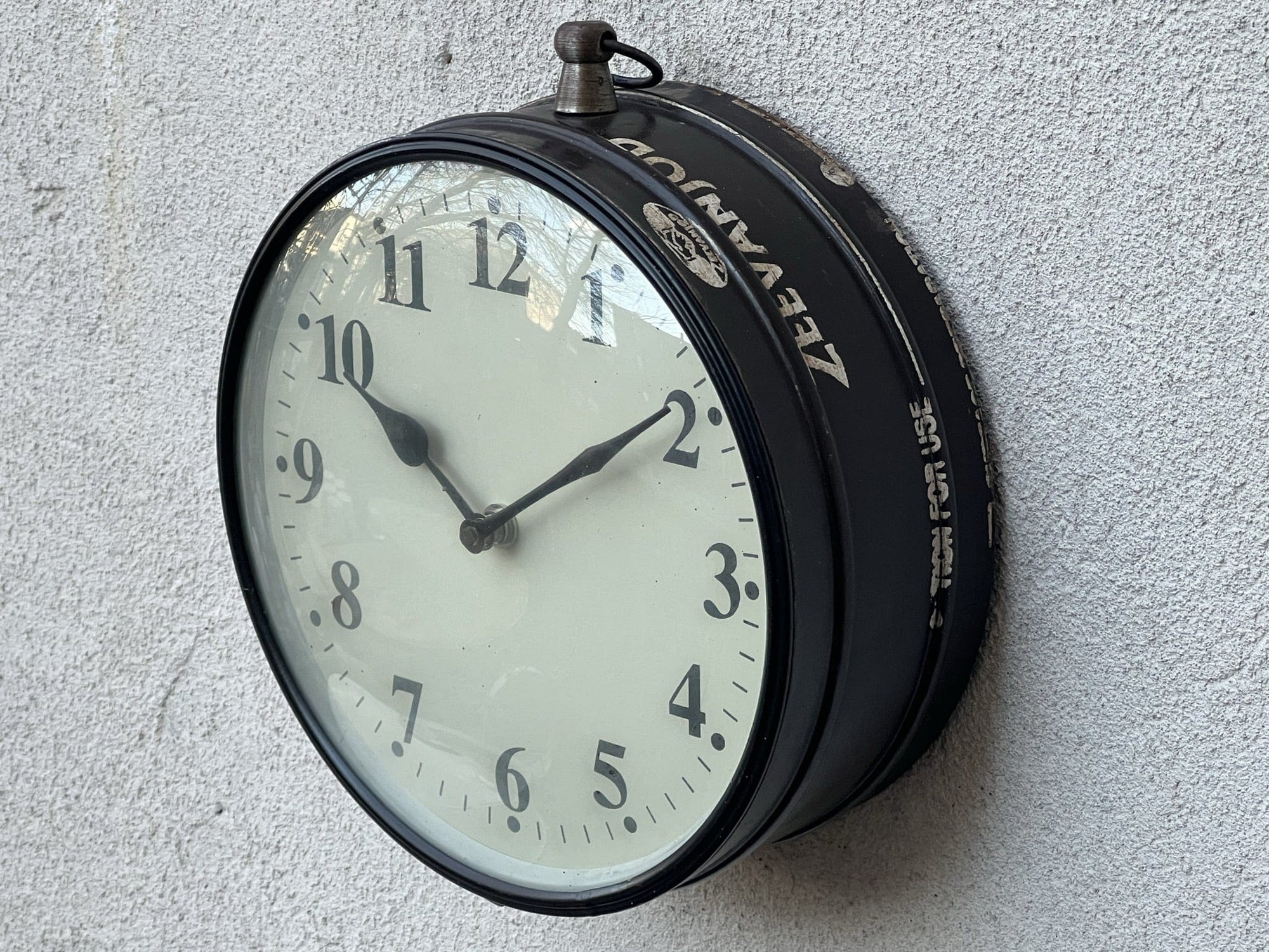 I Like Mike's Mid Century Modern Wall Clocks Round Reclaimed Metal Wall Clock, Upcycled Industrial Chic