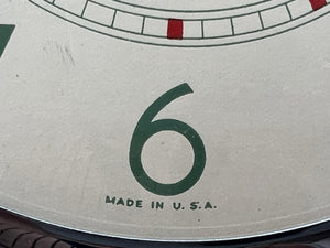 I Like Mike's Mid Century Modern Wall Clocks Sessions White Red Wood "Self Starter" Wall Clock with Updated Quartz Movement, Original Hands