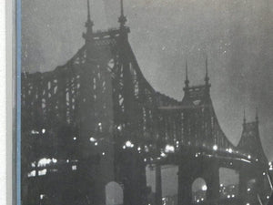 I Like Mike's Mid-Century Modern Wall Decor & Art Andre Kertesz "Of Paris and New York" Exhibition Poster 1985 Queensborough Bridge