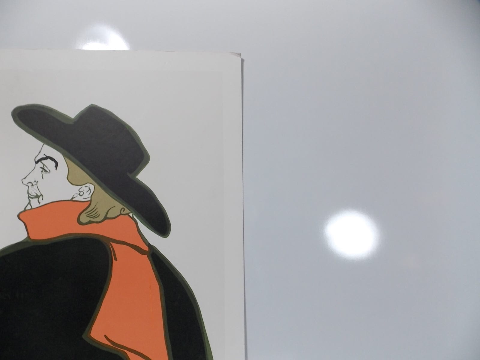 I Like Mike's Mid Century Modern Wall Decor & Art Aristide Bruant In His Cabaret, Vintage Toulouse-Lautrec Poster on Cardboard, Unframed