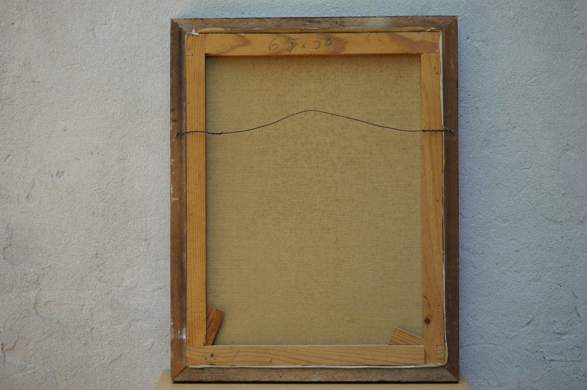 I Like Mike's Mid Century Modern Wall Decor & Art Beautiful Spanish Lady by Cortés Matas Oil on Canvas, Framed, 1940s
