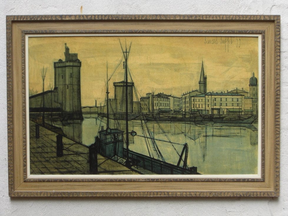 I Like Mike's Mid Century Modern Wall Decor & Art Bernard Buffet Large Framed Citiscape Print