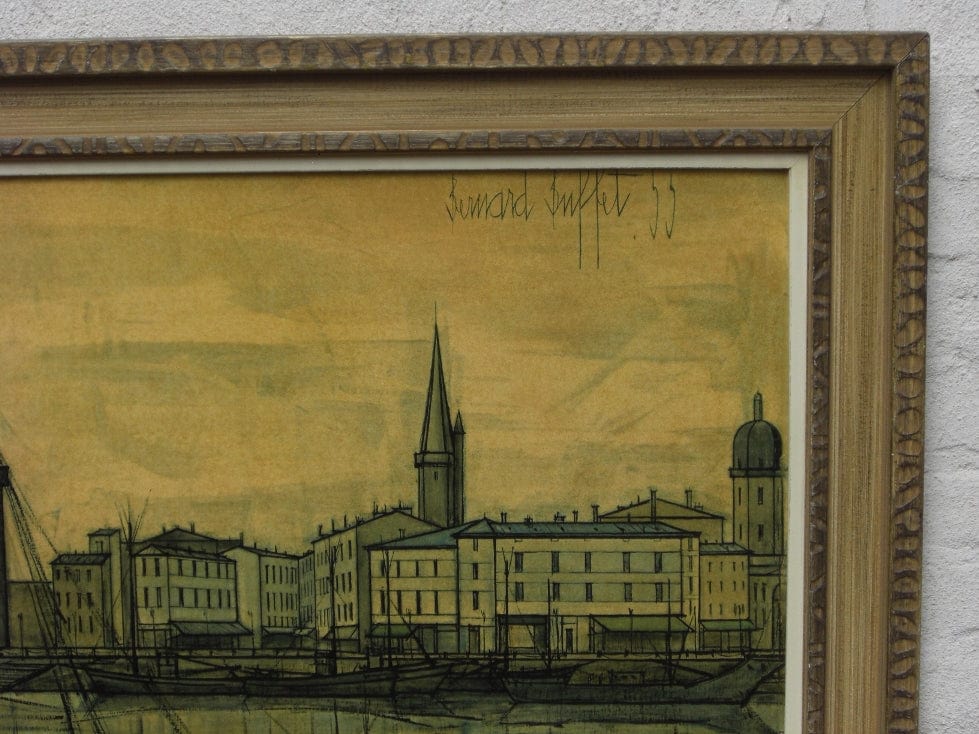 I Like Mike's Mid Century Modern Wall Decor & Art Bernard Buffet Large Framed Citiscape Print
