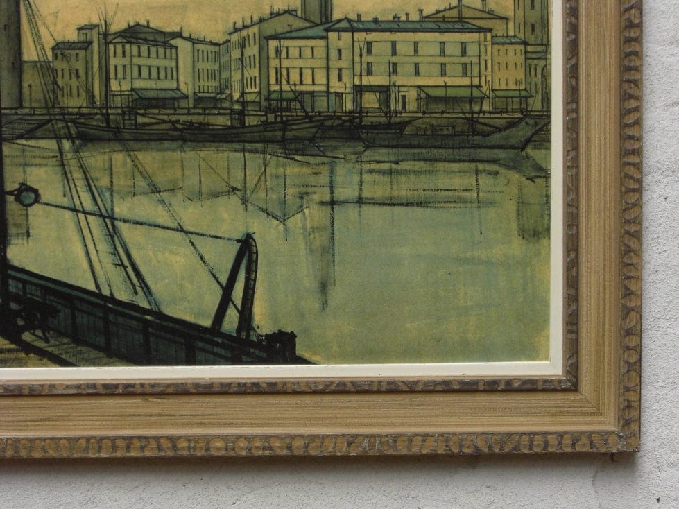 I Like Mike's Mid Century Modern Wall Decor & Art Bernard Buffet Large Framed Citiscape Print