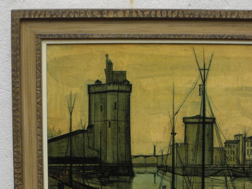 I Like Mike's Mid Century Modern Wall Decor & Art Bernard Buffet Large Framed Citiscape Print