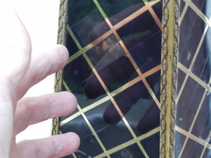 I Like Mike's Mid Century Modern Wall Decor & Art Black Brass & Faux Marble Obelisk Floor Statue