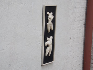 I Like Mike's Mid-Century Modern Wall Decor & Art Black & White Abstract Nude Wall Sculpture, Male & Female