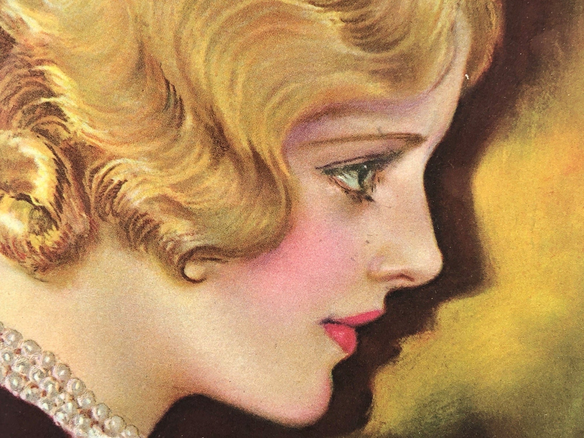 I Like Mike's Mid Century Modern Wall Decor & Art Blond Flapper Girl, Oval Framed Print by Earl Christy