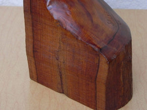 I Like Mike's Mid Century Modern Wall Decor & Art Carved Wood Bust Sculpture with Live Edge, Artisan Made, 1966