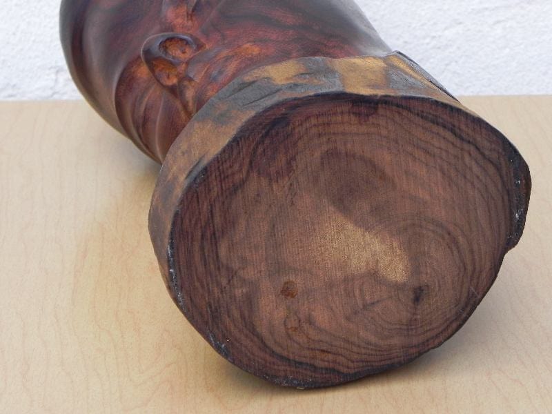 I Like Mike's Mid Century Modern Wall Decor & Art Carved Wood Female Bust Sculpture with Live Edge, Artisan Made, 1962