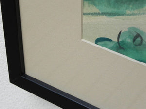 I Like Mike's Mid Century Modern Wall Decor & Art Central Park in  Greens, Large Watercolor Wall Hanging, Signed Halpert
